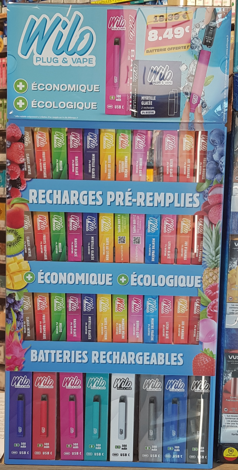 WILO Cigarette électronique rechargeable capsules à Angers